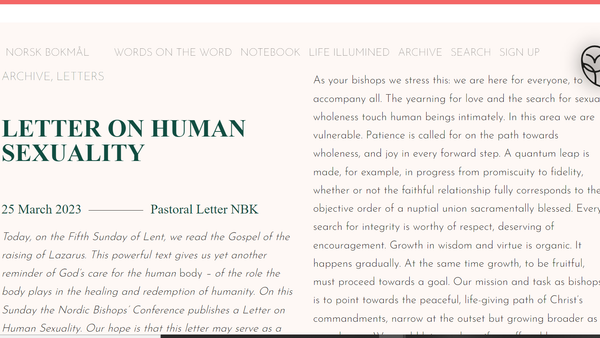 Urbi et Orbi n°35 – La claque des évêques scandinaves à leurs frères allemands et au pape François