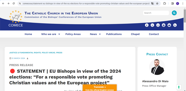 Les évêques européens: « l’UE n’est plus très catholique mais on continue quand même! »