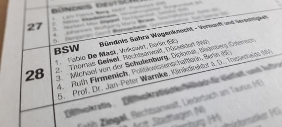 Fiasco électoral du Bund Sahra Wagenknecht: personne ne défendra vraiment la paix au Parlement allemand, par Rainer Balcerowiak