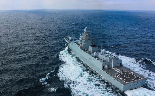 L’« Amiral Gorchkov », équipé de « Zircon» en approche des USA, par Oleg Isaichenko