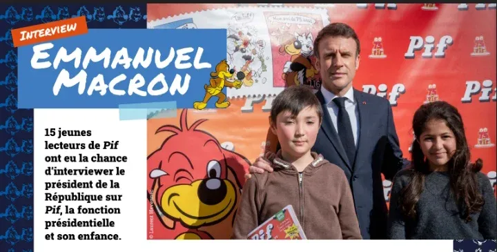 Macron en pleine manie du bourre-Pif Gadget